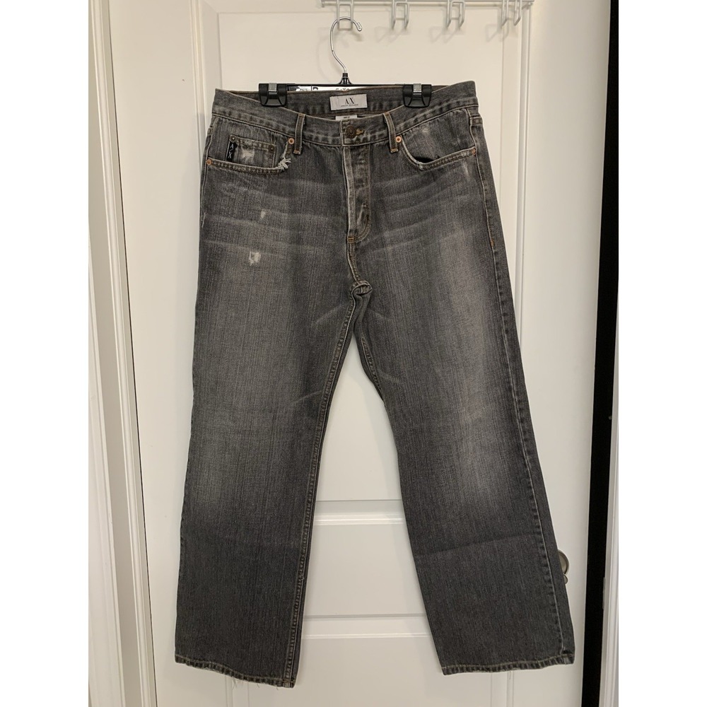 Vintage Armani Exchange Jeans 32 J65 Easy Fit Straight Baggy 90s Y2K Made In USA